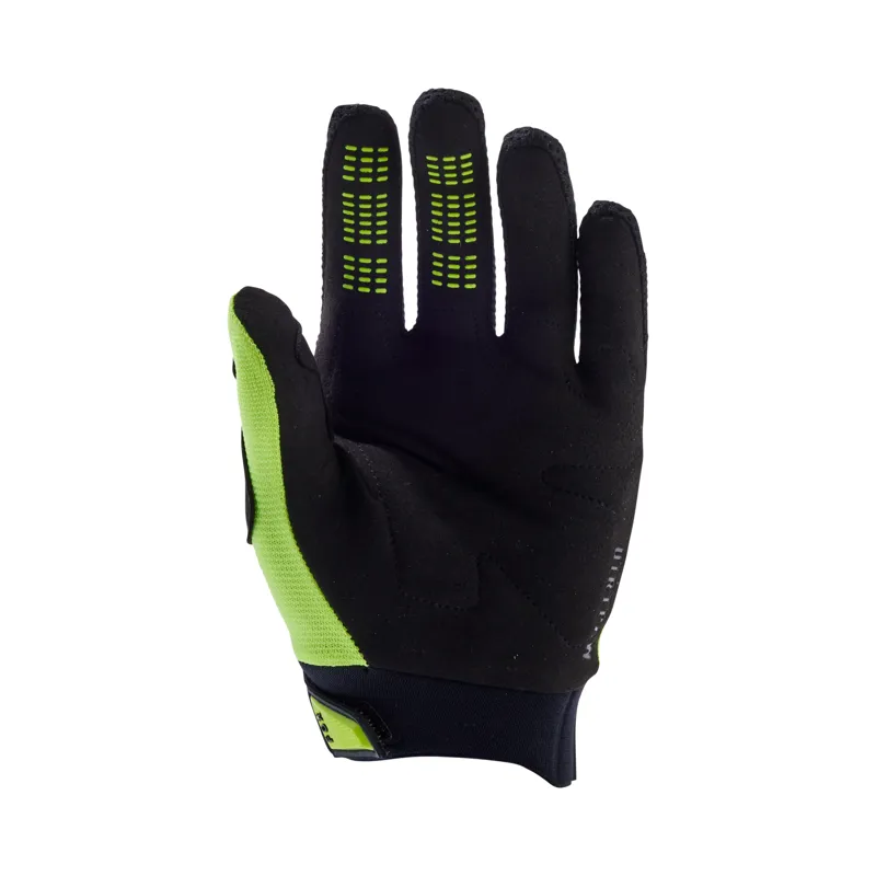 Fox Dirtpaw Youth MTB Gloves in Fluorescent Yellow-1